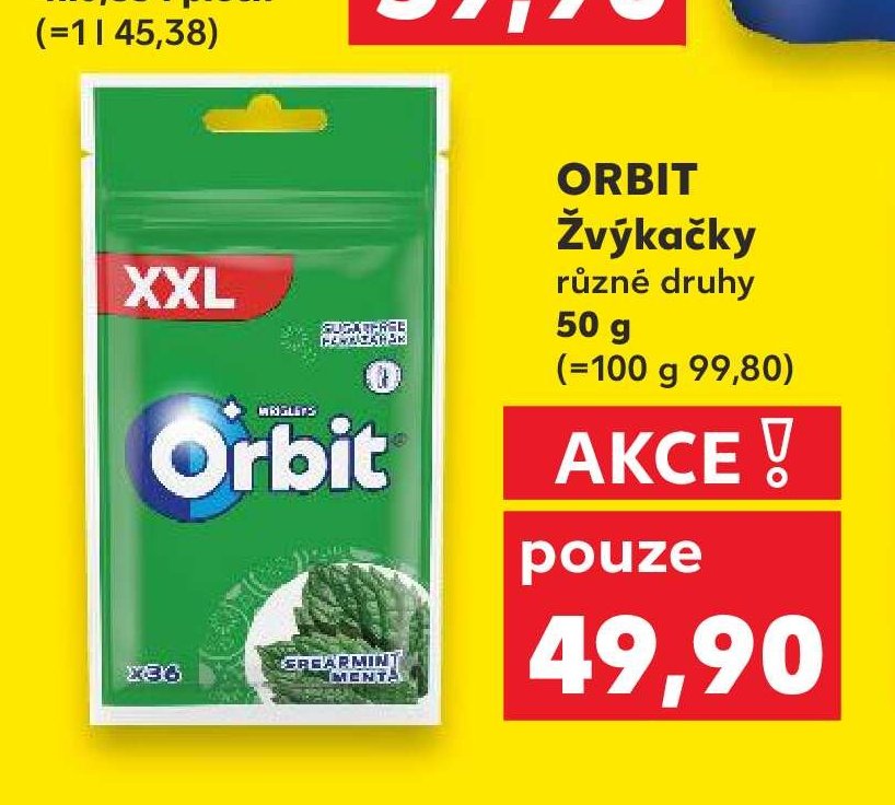 Orbit žvýkačky
