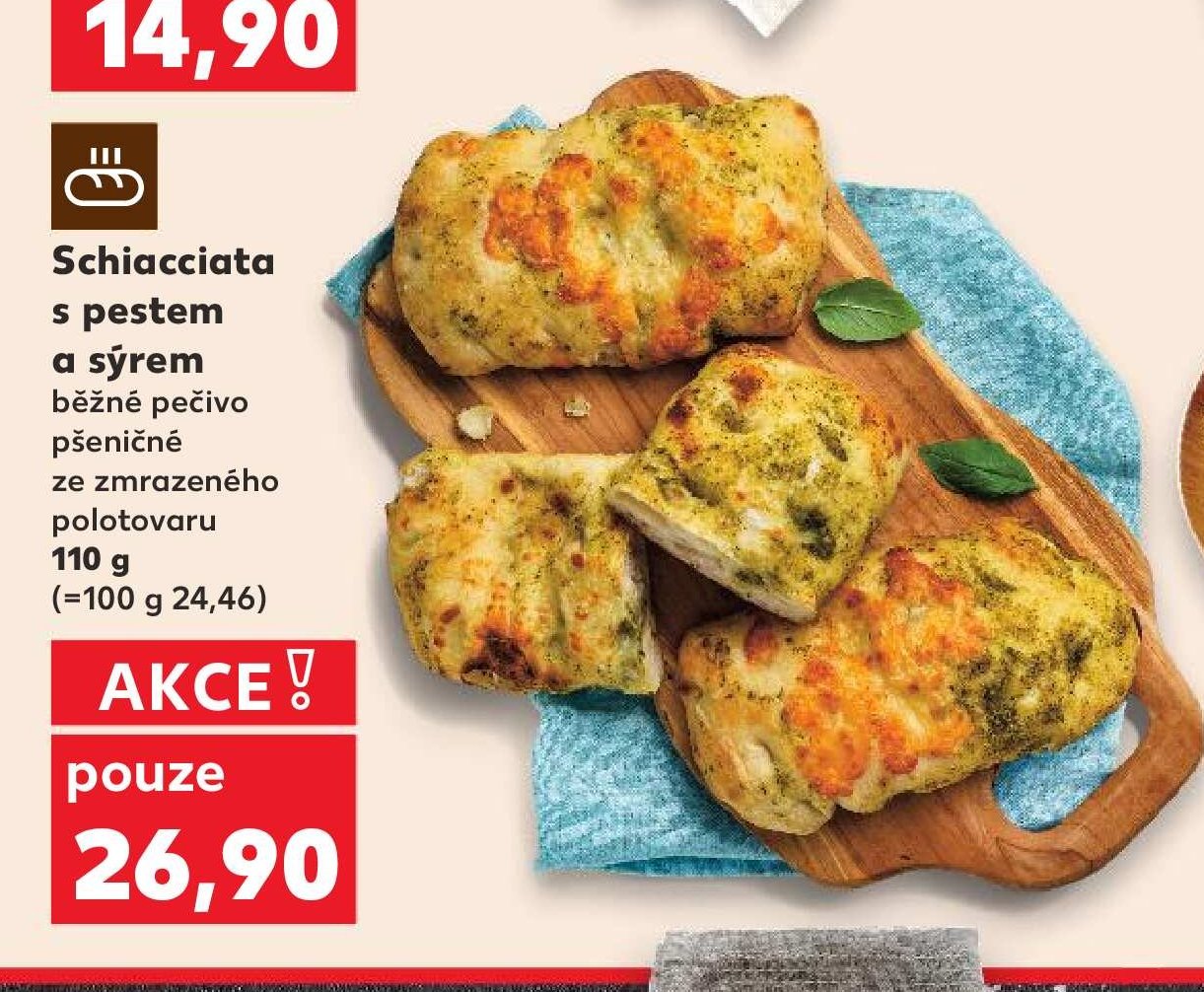 Schiacciata s pestem a sýrem