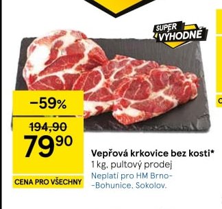 Vepřová krkovice bez kosti