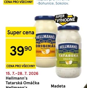 Hellmann's Tatarská Omáčka / Majonéza Originál
