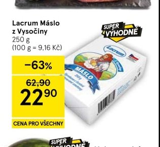 Lacrum Máslo z Vysočiny