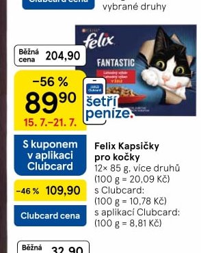Felix Kapsičky pro kočky