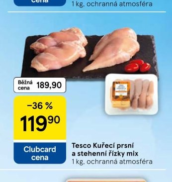 Tesco Kuřecí prsní a stehenní řízky mix
