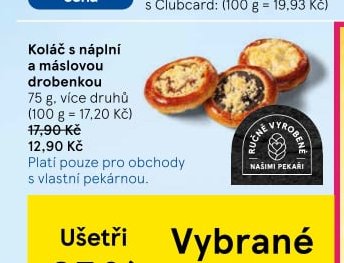 Koláč s náplní a máslovou drobenkou
