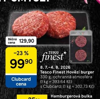 Tesco Finest Hovězí burger