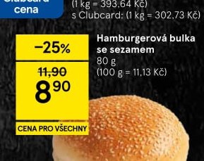 Hamburgerová bulka se sezamem