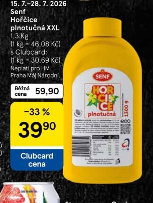 Senf Hořčice plnotučná XXL