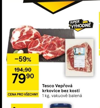 Tesco Vepřová krkovice bez kosti