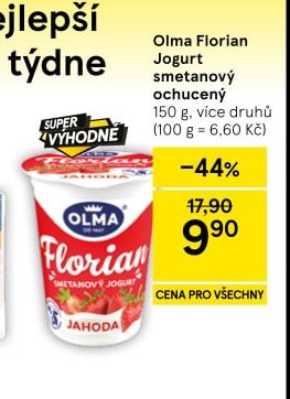 Olma Florian Jogurt smetanový ochucený 150 g, více druhů