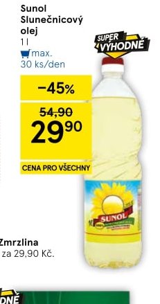 Sunol Slunečnicový olej 1 l
