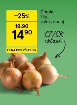 Cibule 1 kg, volný prodej