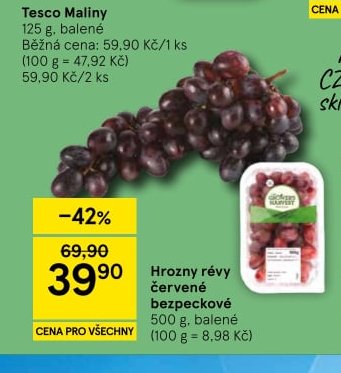 Hrozny révy červené bezpeckové 500 g, balené
