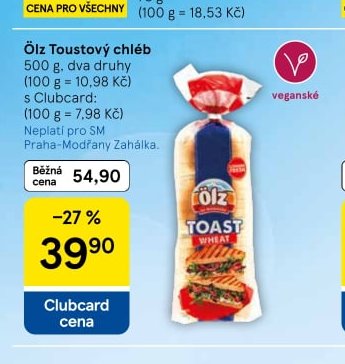 Ölz Toustový chléb 500 g