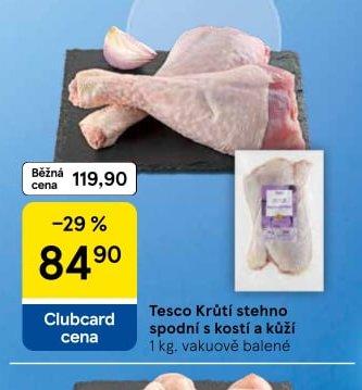 Tesco Krůtí stehno spodní s kostí a kůží