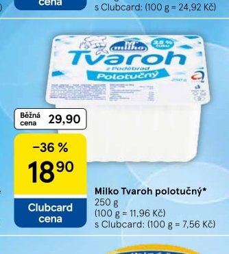 Milko Tvaroh polotučný 250 g