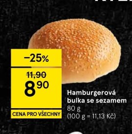 Hamburgerová bulka se sezamem
