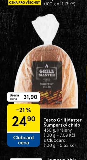 Tesco Grill Master Šumperský chléb