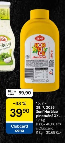 Senf Hořčice plnotučná XXL