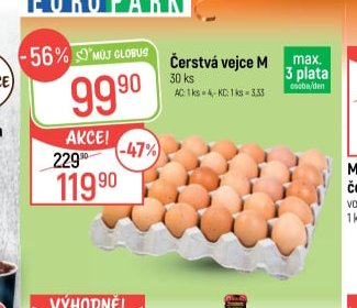 Čerstvá vejce M