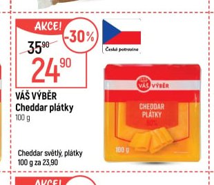 Váš Výběr Cheddar plátky