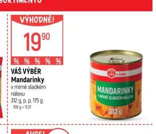 VÁŠ VÝBĚR Mandarinky
