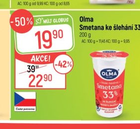 Olma Smetana ke šlehání 33%