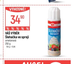 Váš Výběr Šlehačka ve spreji