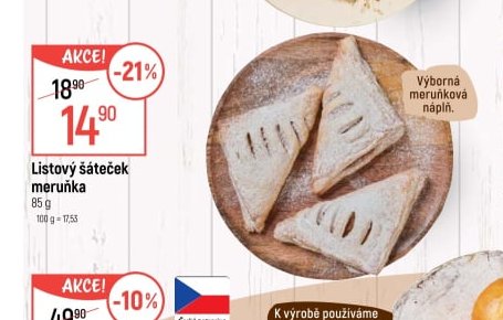 Listový šáteček meruňka