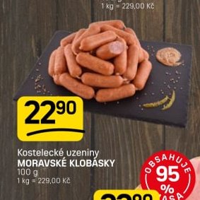 Kostelecké uzeniny Moravské klobásky