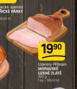Uzeniny Příbram Moravské uzené zlaté