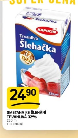 SMETANA KE ŠLEHÁNÍ TRVANLIVÁ 32%