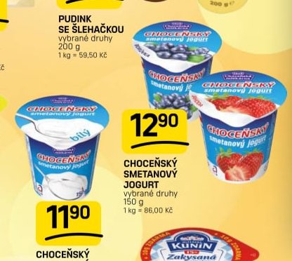 Choceňský smetanový jogurt