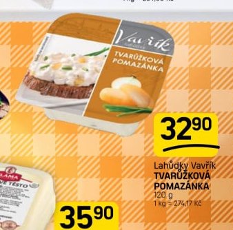 Lahůdky Vavřík TVARŮŽKOVÁ POMAZÁNKA