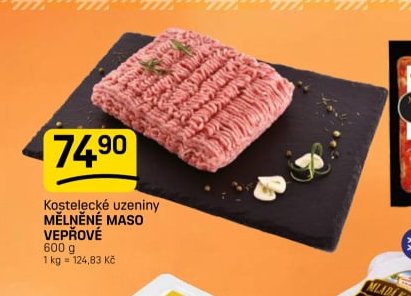 Kostelecké uzeniny MĚLNĚNÉ MASO VEPŘOVÉ