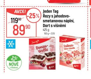 Jeden Tag Řezy s jahodovo-smetanovou náplní, Dort s višněmi