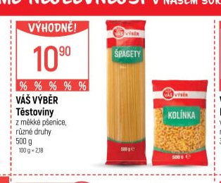 Váš Výběr Těstoviny