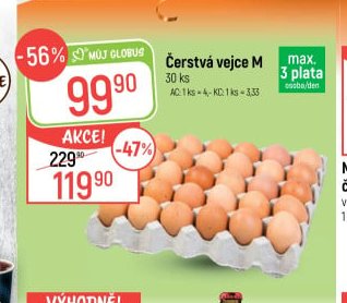 Čerstvá vejce M