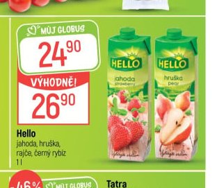 Hello jahoda, hruška, rajče, černý rybíz 1 l