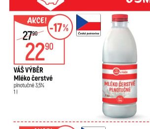 Váš výběr Mléko čerstvé