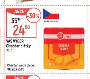 Váš výběr Cheddar plátky