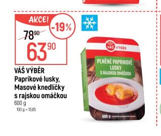 Váš výběr Paprikové lusky, Masové knedlíčky s rajskou omáčkou