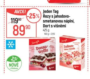 Jeden Tag Řezy s jahodovo-smetanovou náplní, Dort s višněmi