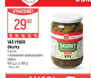 Váš výběr Okurky 5-8 cm