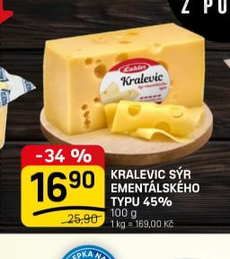 Král Sýr Ementálského typu 45%
