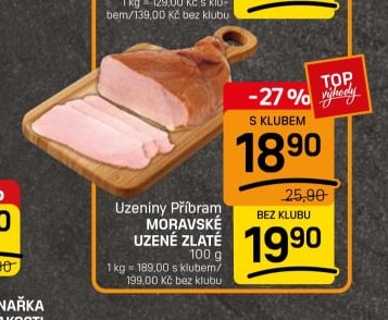 Uzeniny Příbram Moravské uzené zlaté