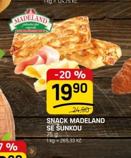 SNACK MADELAND SE ŠUNKOU