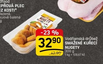 Vodňanská drůbež SMAŽENÉ KUŘECÍ NUGETY
