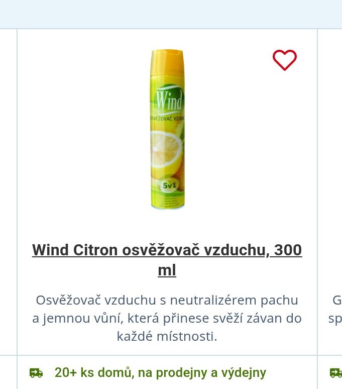 Wind Citron osvěžovač vzduchu, 300 ml