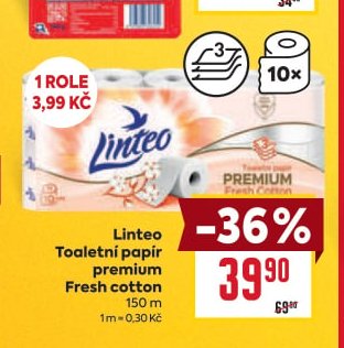Linteo Toaletní papír premium Fresh cotton