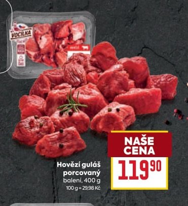 Hovězí guláš porcovaný